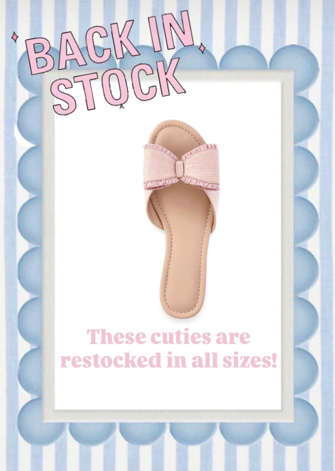 These adorable pink bow sandals are back in stock in all sizes! 

#LTKootd #LTKOver40 #LTKdayinmylife