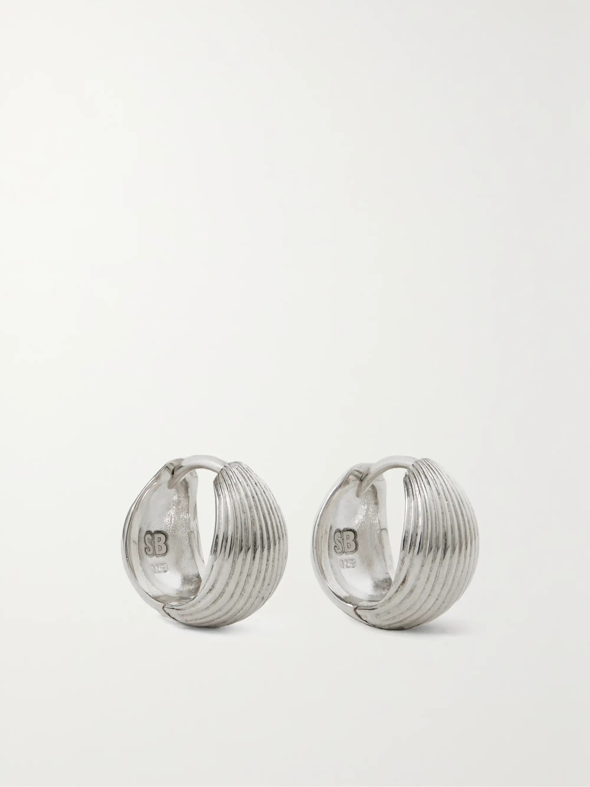 Reversible silver-tone hoop earrings | NET-A-PORTER (US)
