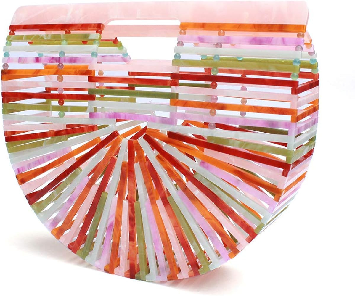 Vakaer Womens Acrylic Clutch Handbag Large Tote Bag Beach Bag | Amazon (US)