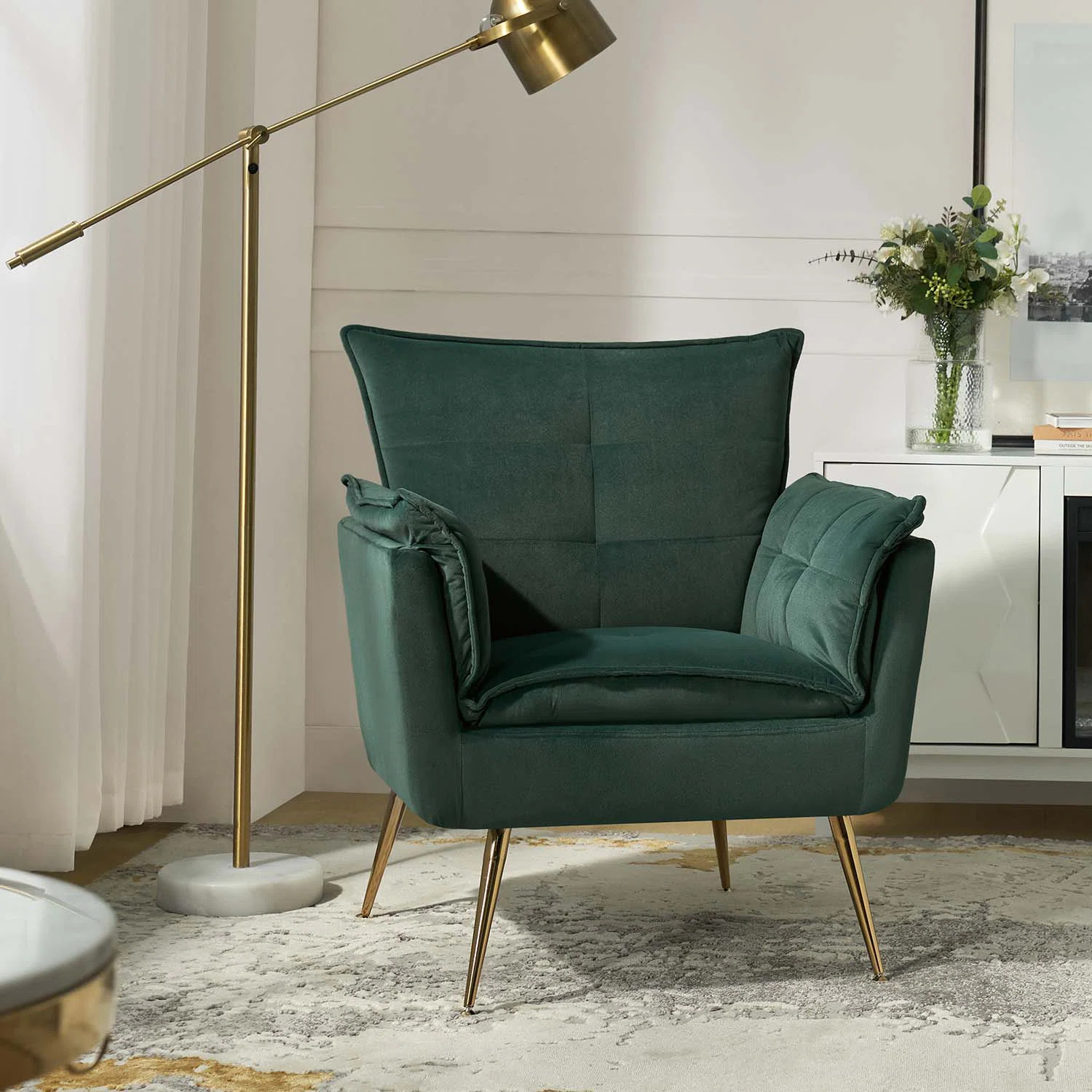 Toulouse Tufted Back Upholstered Armchair | Wayfair North America