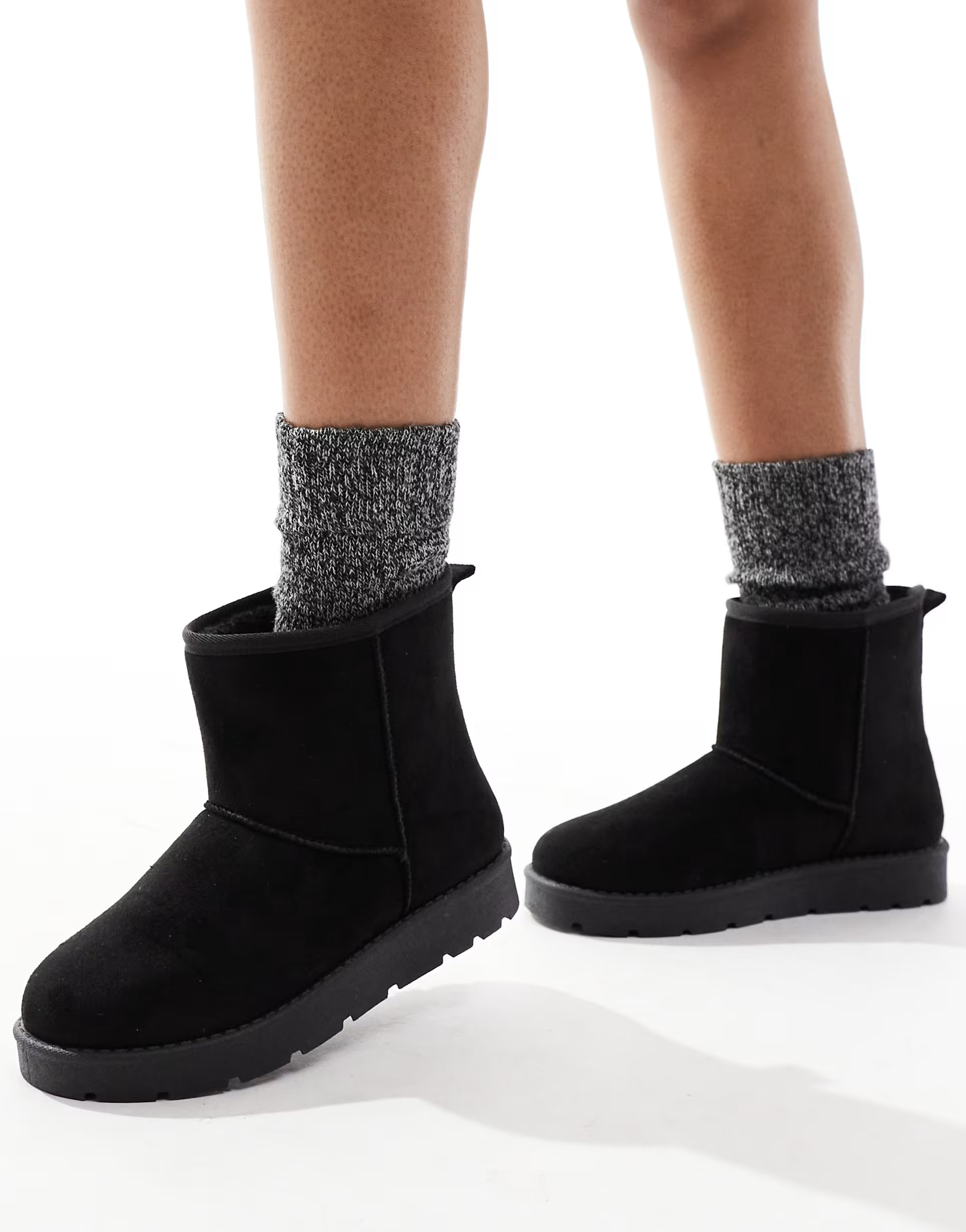 SEQWL cosy ankle boots in black | ASOS (Global)