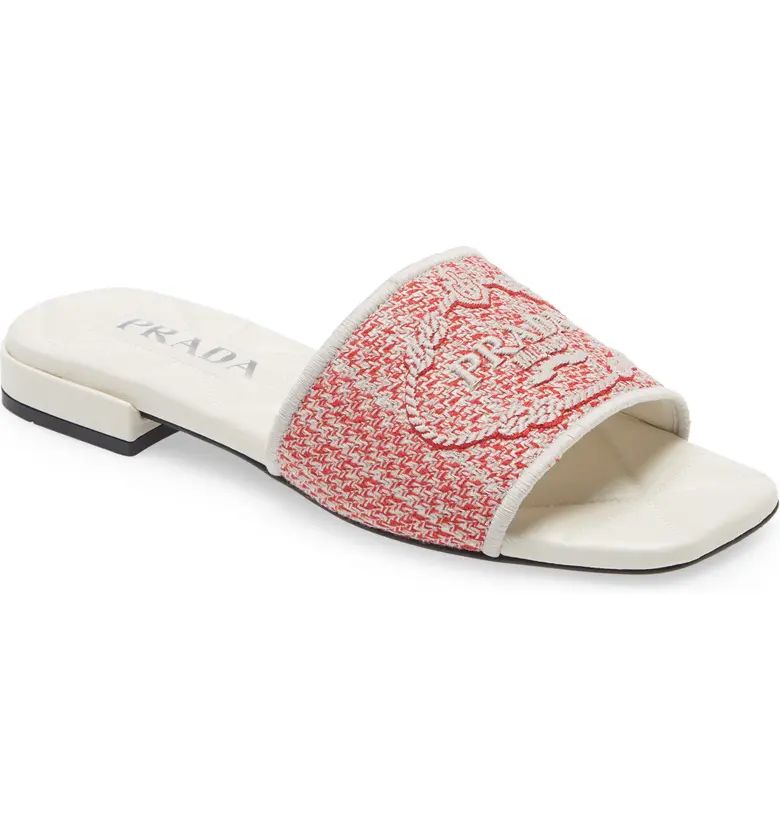 Prada Logo Jacquard Slide Sandal | Nordstrom | Nordstrom