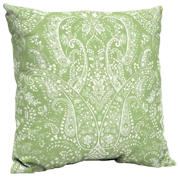 Better Homes & Gardens Green Paisley 21 x 21 in. Outdoor Dining Pillow Back with EnviroGuard | Walmart (US)