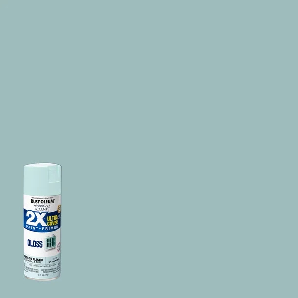 Ocean Mist, Rust-Oleum American Accents 2X Ultra Cover Gloss Spray Paint- 12 oz | Walmart (US)