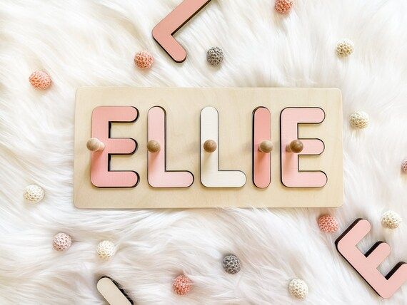 Personalized Baby Name Puzzle Nursery Room Decor Wooden Kids | Etsy | Etsy (US)