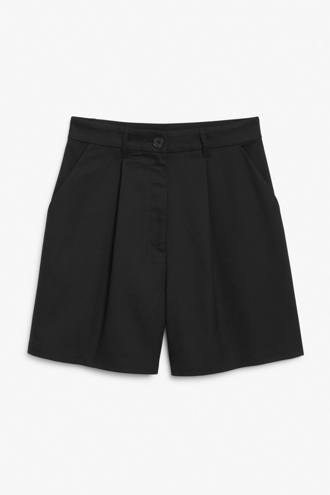 Houndstooth bermuda shorts - Black | Monki
