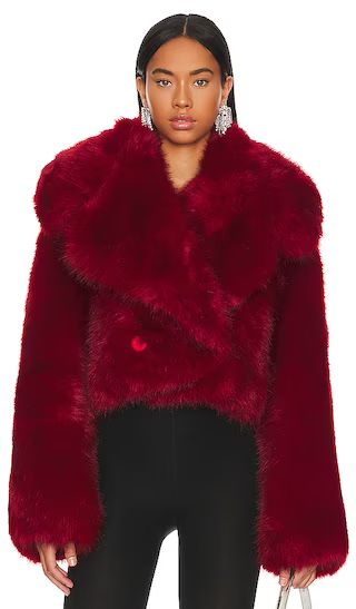 Faux Fur Jacket in Red | Revolve Clothing (Global)