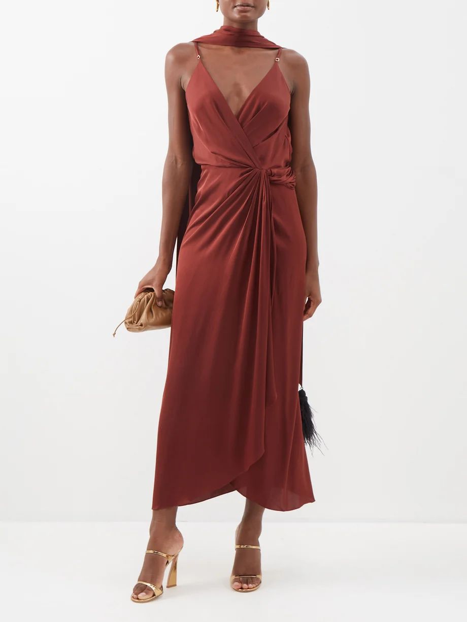 Firmament tassel-trim silk-blend dress | Johanna Ortiz | Matches (US)