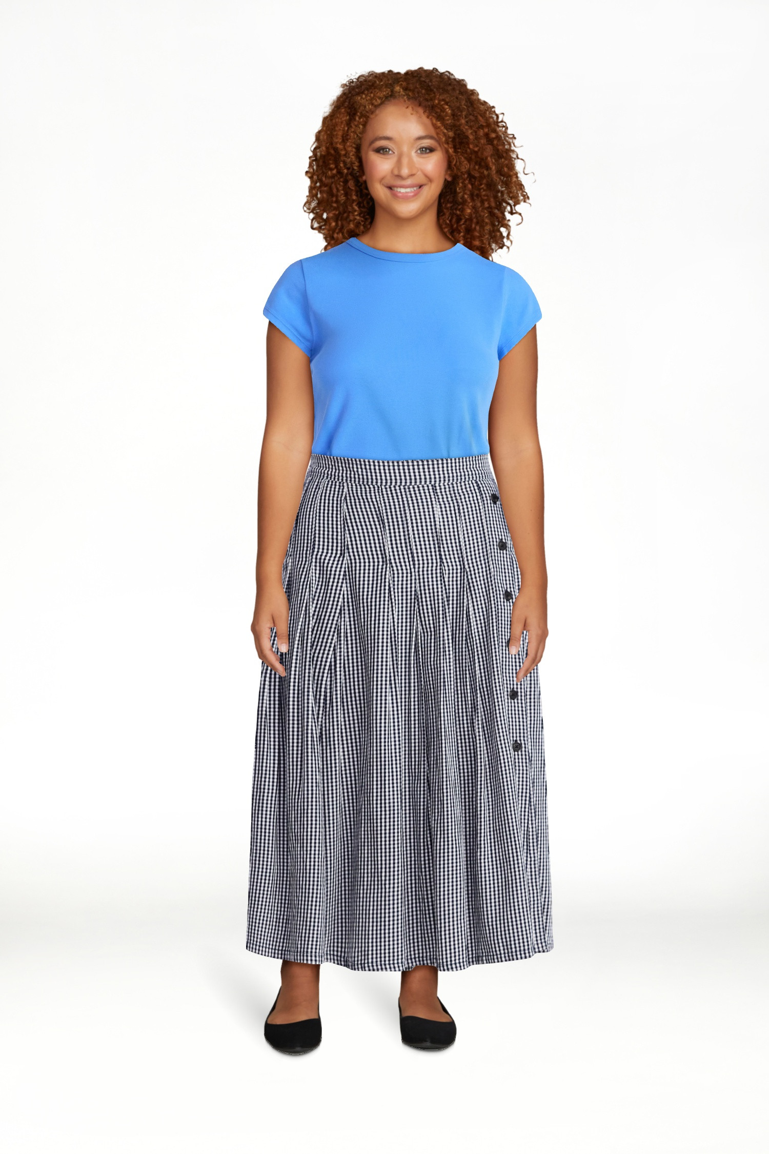 Free Assembly Women's and Women's Plus Pleated Cotton Maxi Skirt, Sizes XS-4X | Walmart (US)