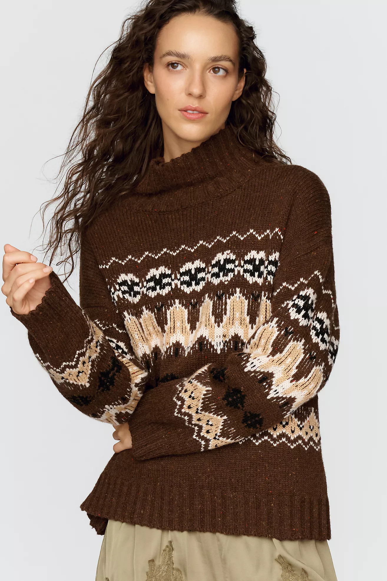 Wool Blend Fair Isle Sweater | Anthropologie (US)
