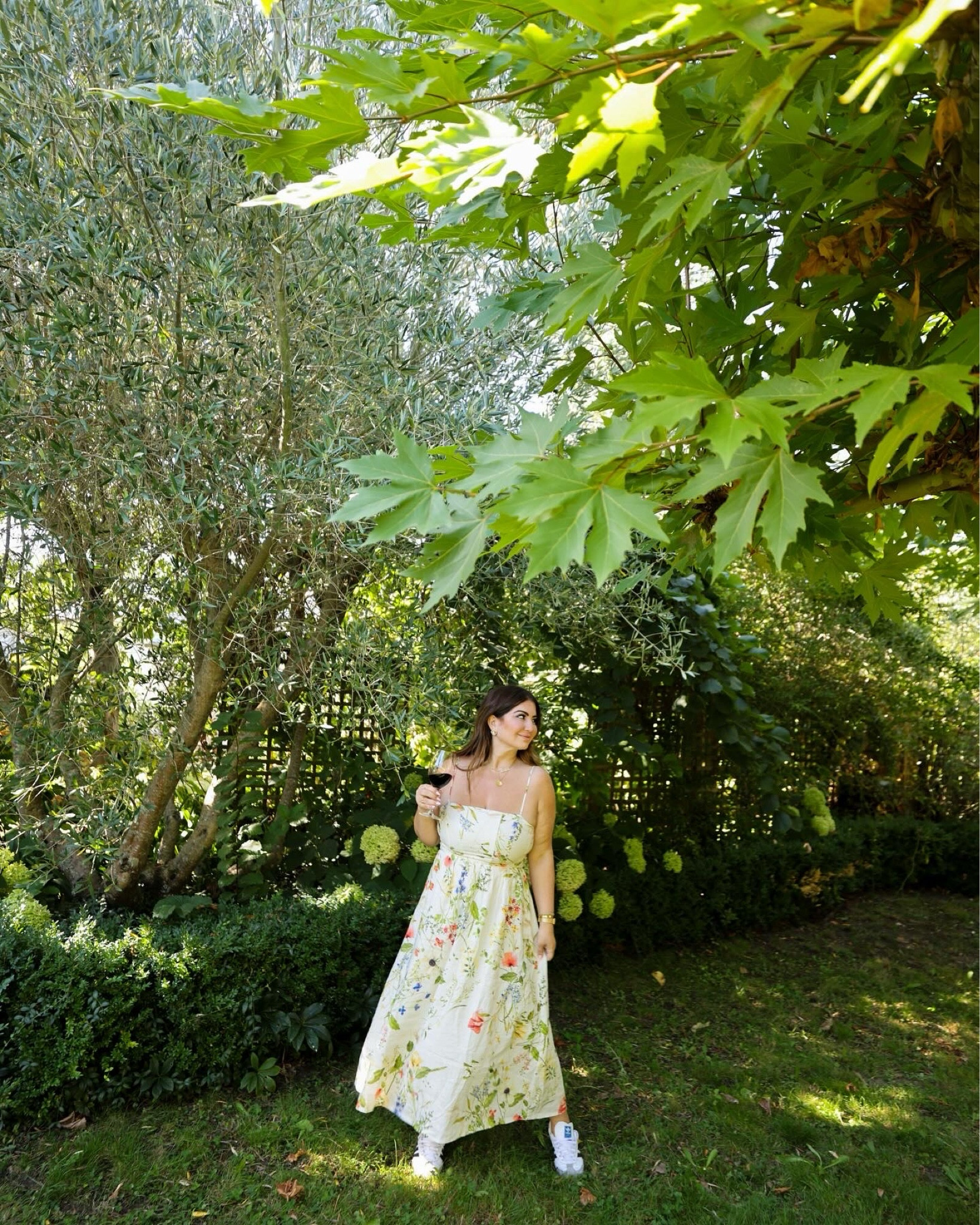 A perfect spring dress for a day date or wine tasting! 
Spring dress, floral dress, day date outfit, midi dress 

#LTKstyletip #LTKfindsunder50 #LTKmidsize