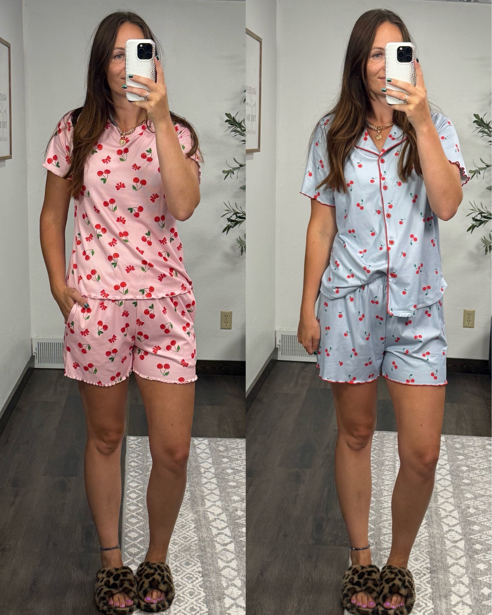 The cherry PJs that are way too cute to only wear to bed 🍒🎀 Such a fun, cozy little set for slow mornings, lounging around the house + cozy nights in!

#LTKmomlife #LTKootd #LTKU
