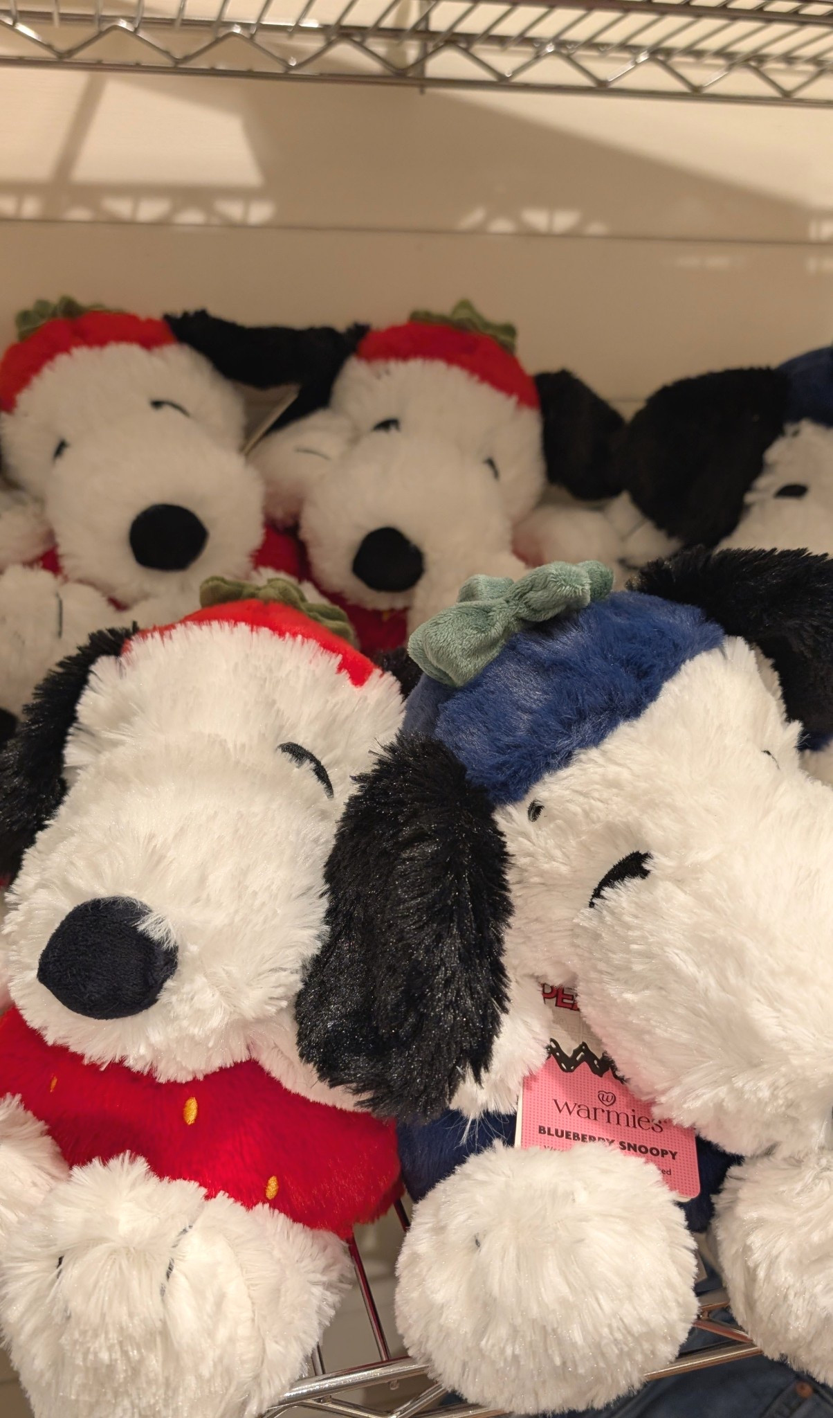 @American Eagle Outfitters strawberry and blueberry snoopy warmies plush