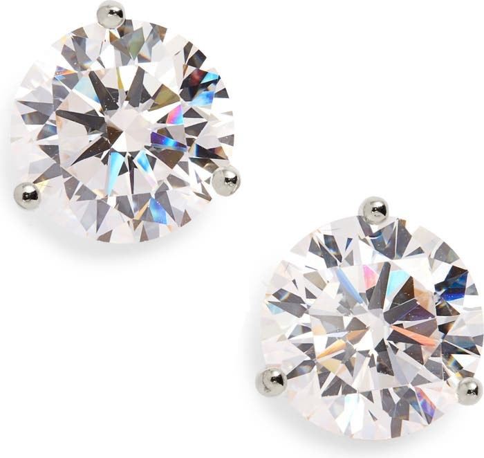 Precious Metal Plated 8.0ct tw Cubic Zirconia Earrings | Nordstrom