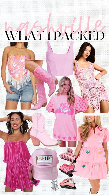 What I packed for nashville - nashville pink outfits - pink outfits for nashville

#LTKtravel #LTKFind #LTKfit