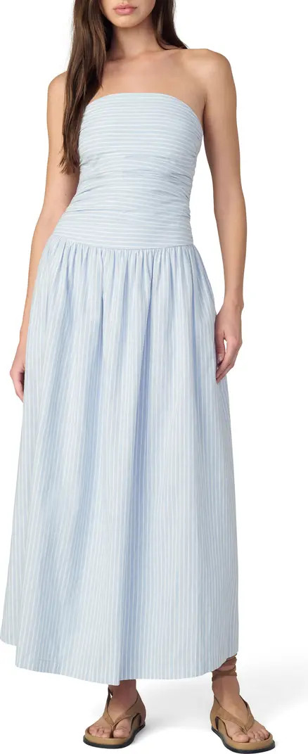 Joe's Jeans The Reina Cotton & Linen Strapless Dress | Nordstrom | Nordstrom
