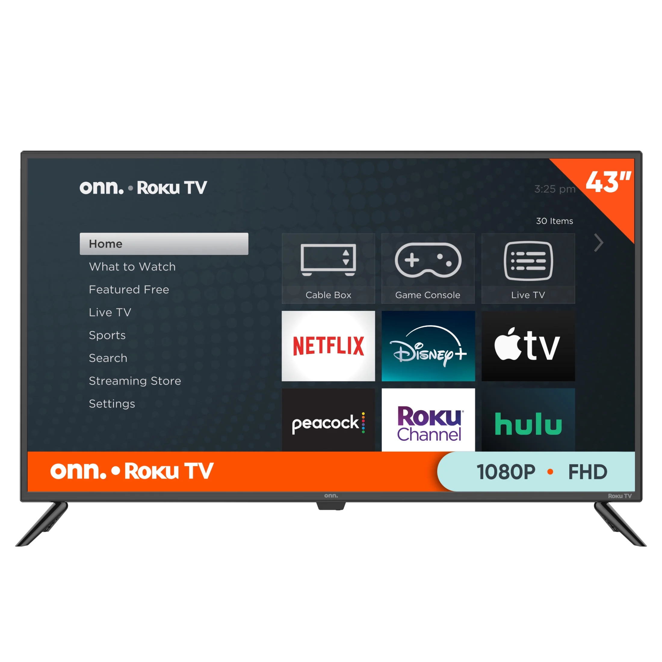 onn. 43” Class FHD (1080P) LED Roku Smart TV (100133209) | Walmart (US)
