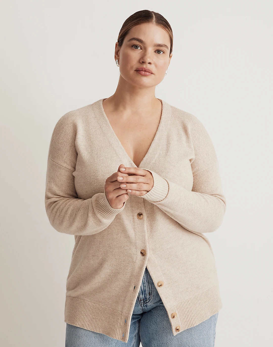 Plus V-Neck Relaxed Cardigan | Madewell