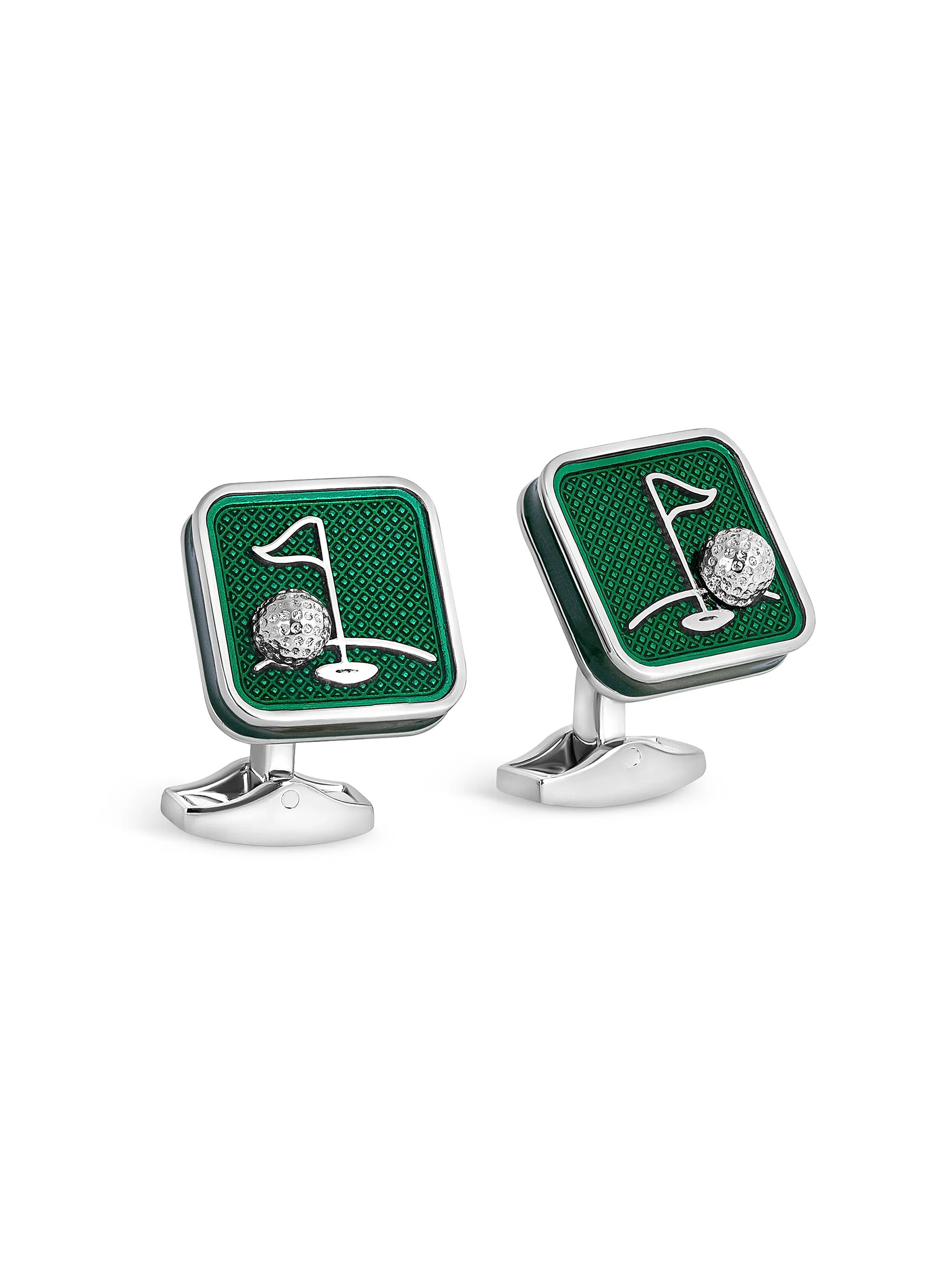 Silvertone & Enamel Golf Cufflinks | Saks Fifth Avenue
