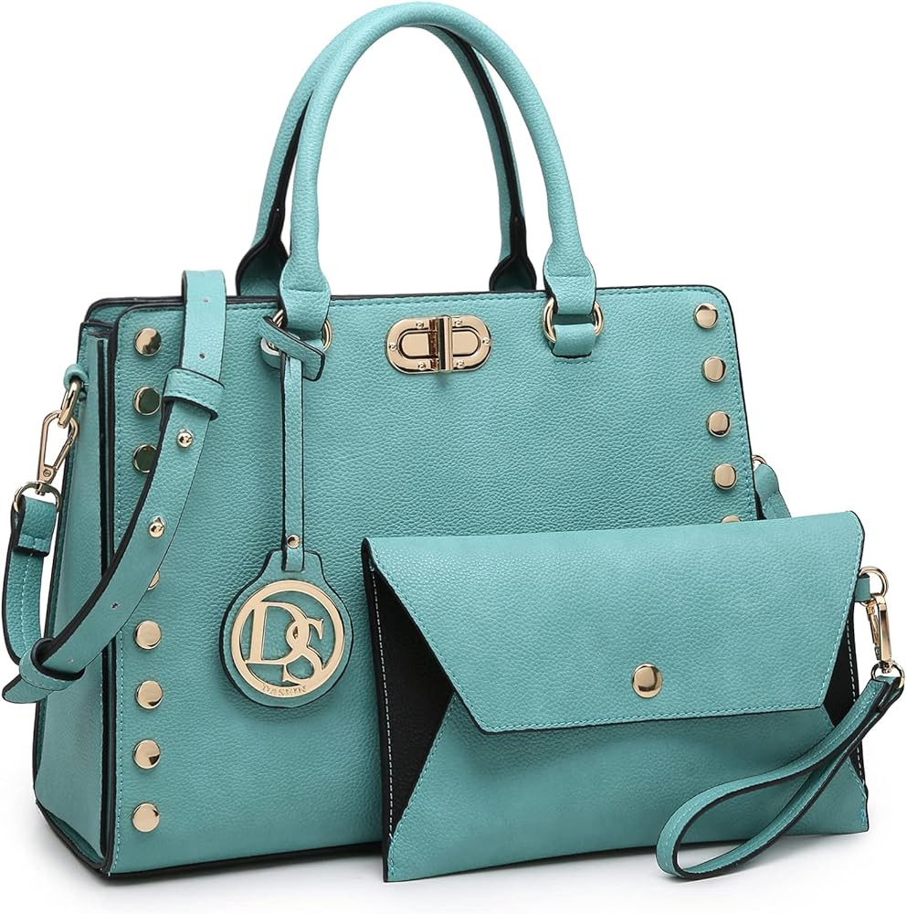 Dasein Women Medium Satchel Handbag Work Tote Shoulder Bag Top Handle Purse with Matching Clutch ... | Amazon (US)