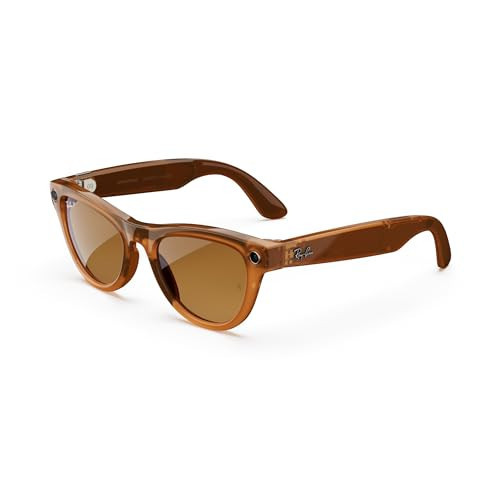 Ray-Ban | Meta Skyler (Gen 1) with Meta AI, photo and video capture - Shiny Caramel, Transparent Polarized Brown lenses | Amazon (US)