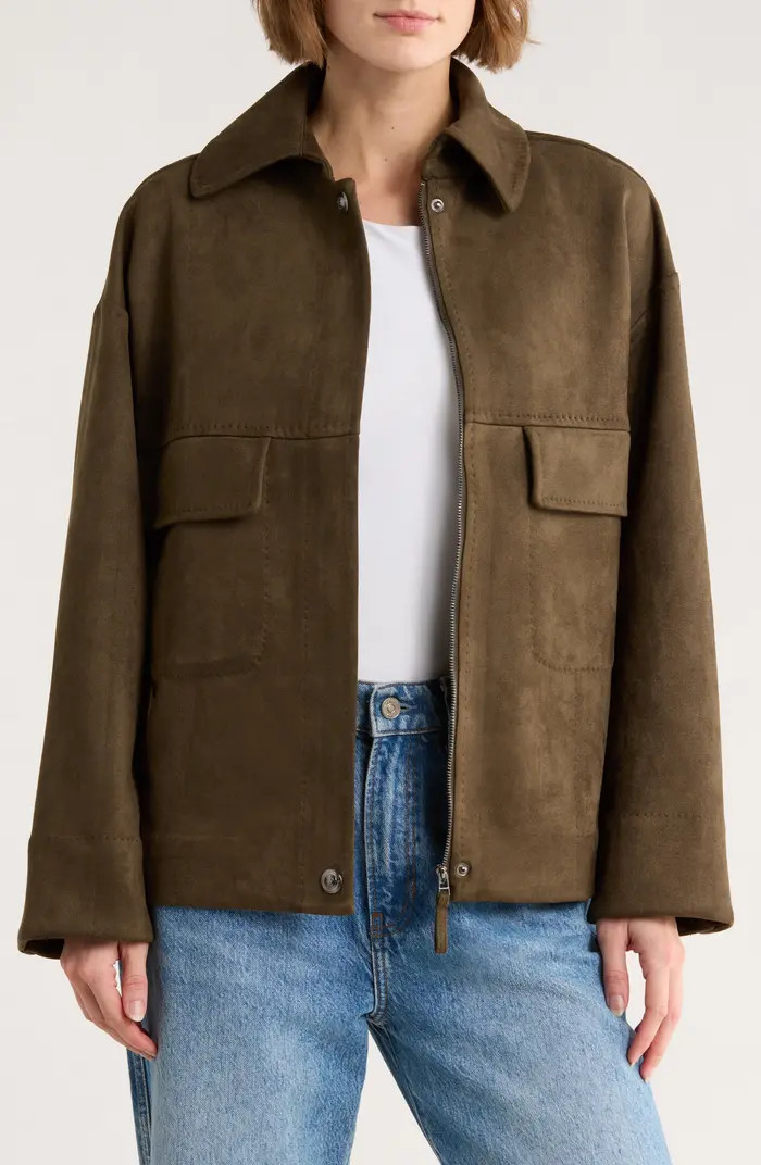 MAX STUDIO Faux Suede Jacket | Nordstromrack | Nordstrom Rack