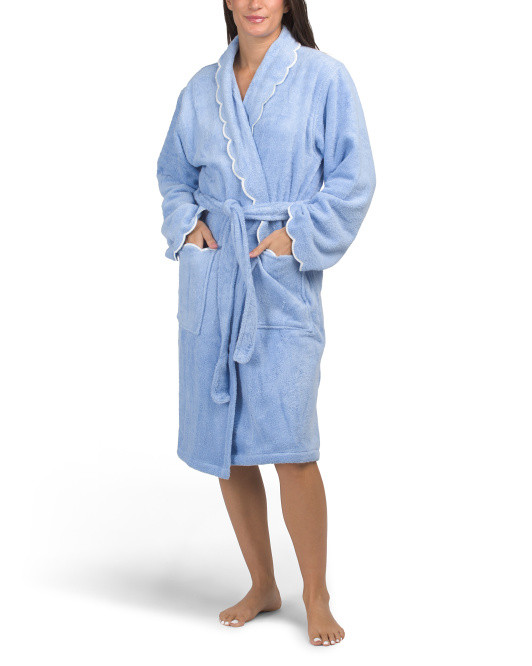 Made In Turkey Scalloped Embroidered Bathrobe | Mother's Day Gifts | Marshalls | Marshalls