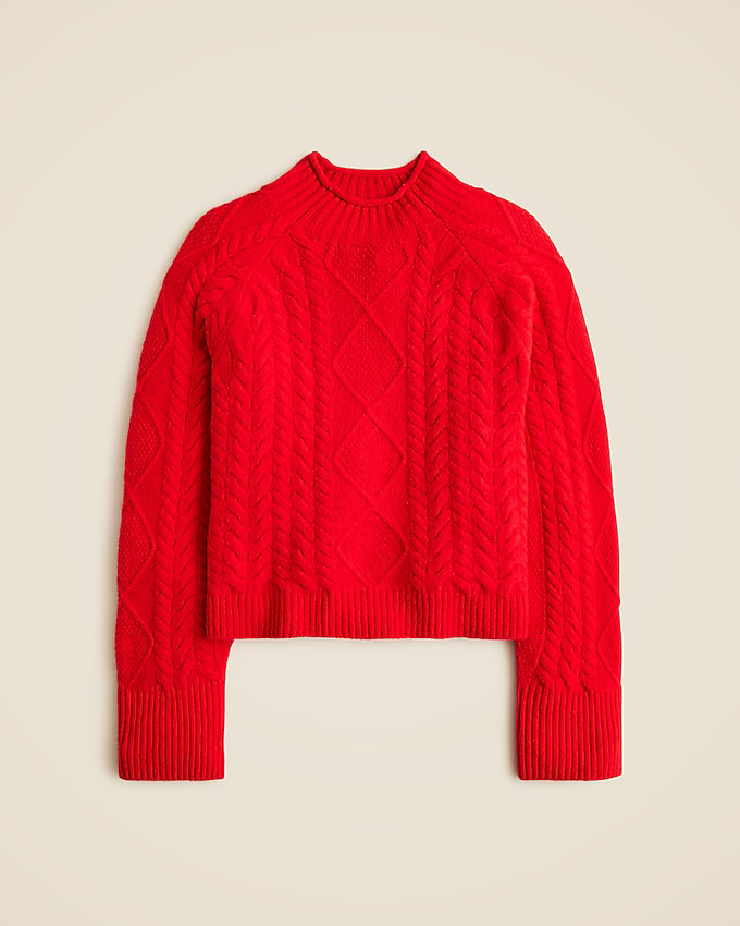 Cable-knit Rollneck™ sweater in Supersoft yarn | J. Crew US