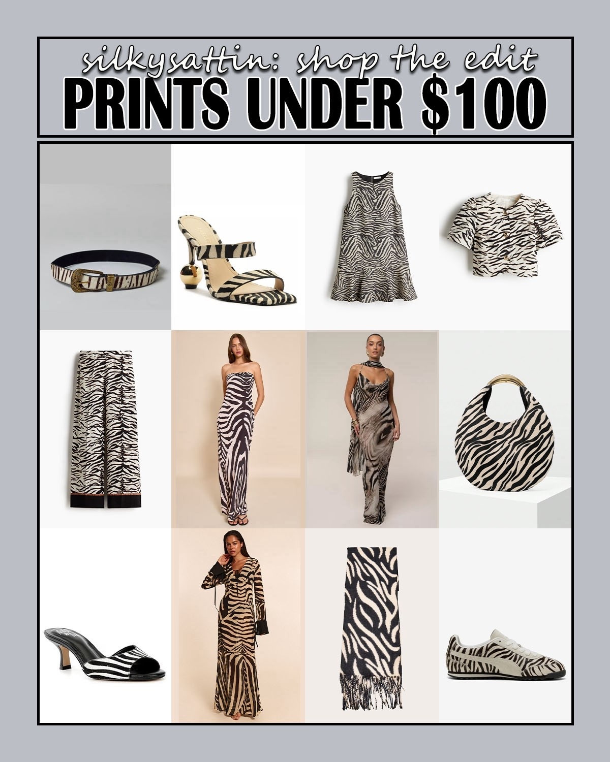 Shop the Edit: Zebra Prints Under $100

Whoever said prints are considered a neutral color is a winner in my book! It’s one of my favorite subtle ways of taking any outfit to the next level without trying too hard. Shop these zebra print articles for under $100. I added additional options in “Shop similar products,” all under $100 as well. 

Check out my profile for two other zebra print posts: one in the $100-$200 range and one over a $200 budget. With these three options, you're sure to find something you love. 

..And if that’s not enough, we have similar posts for all of the following prints too: cow, crocodile, leopard, and snake prints! Visit my profile for all things prints.

#faux #cow #croc #crocodile #catprint #leopard #snake #zebra #calfhair #ponyhair #leather #print #pattern  

#LTKFindsUnder100 #LTKFindsUnder50 #LTKSaleAlert