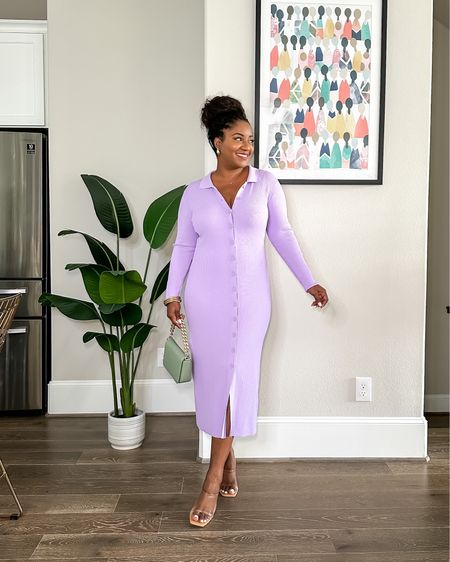 Loving this lilac sweater dress from @amazonthedrop!💜 It’s so pretty, and it comes in other colors too! TTS. Wearing a L. #founditonamazon

#LTKxPrime #LTKmidsize #LTKSeasonal