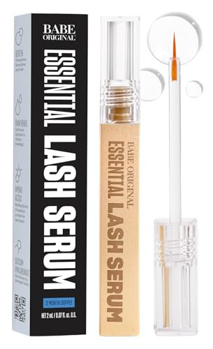 Babe Original Babe Lash Serum - Fuller & Longer Looking Eyelashes, Clear Essential Serum for Natural Lashes and Lash Extensions, 2mL, 3-month Supply | Amazon (US)