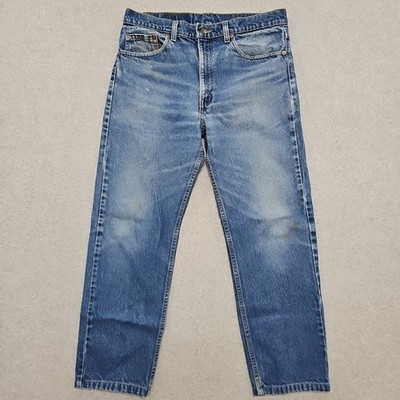 Levis Jeans Mens 505 Vtg 80s Size 34x30 Blue Relax Fit Zip Fly Straight See Note | eBay UK