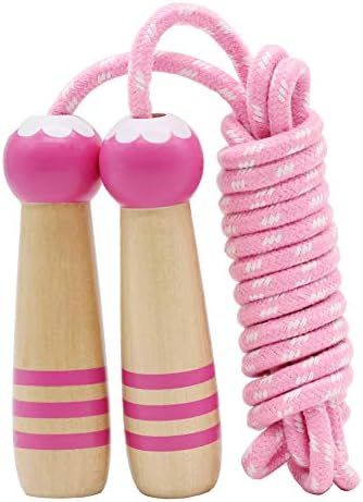 ACEONE Jump Rope Kids, 7ft Adjustable Cotton Skipping Rope with Wooden Handle for Boys and Girls ... | Amazon (US)
