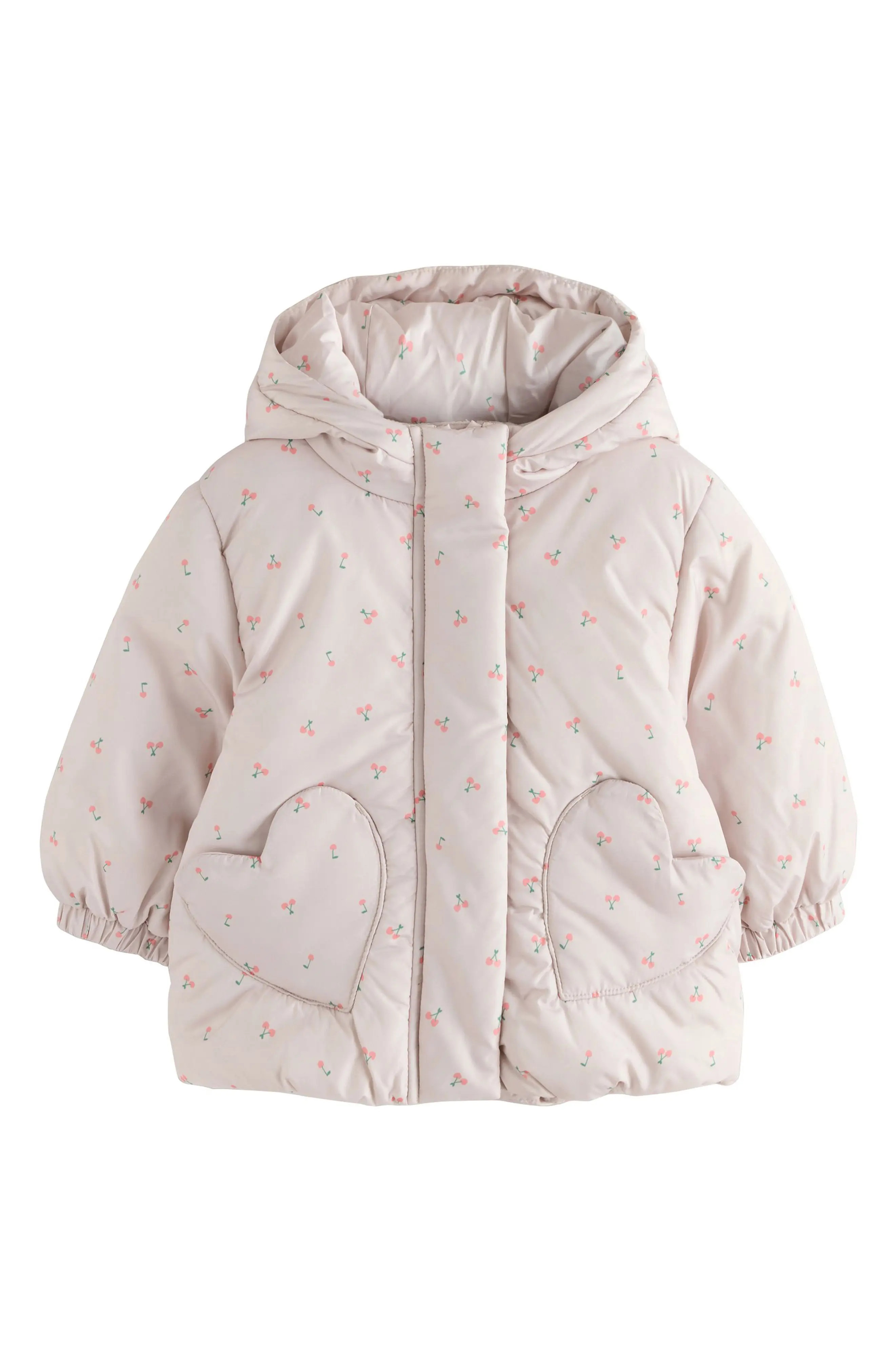 Kids' Water Resistant Ditsy Hooded Puffer Jacket (Women) | Nordstrom | Nordstrom