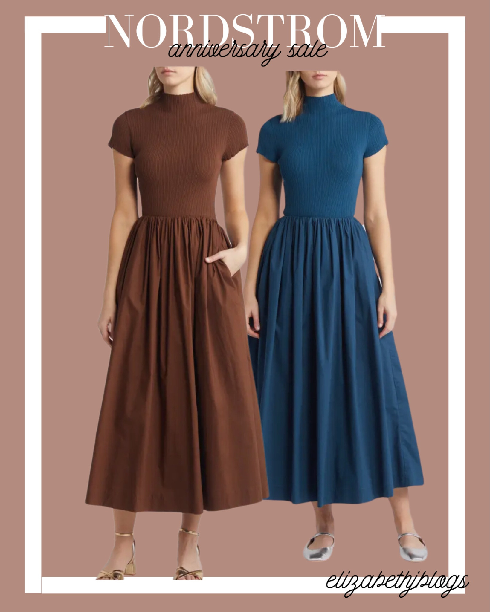 Mixed media dress. Wedding guest dress 