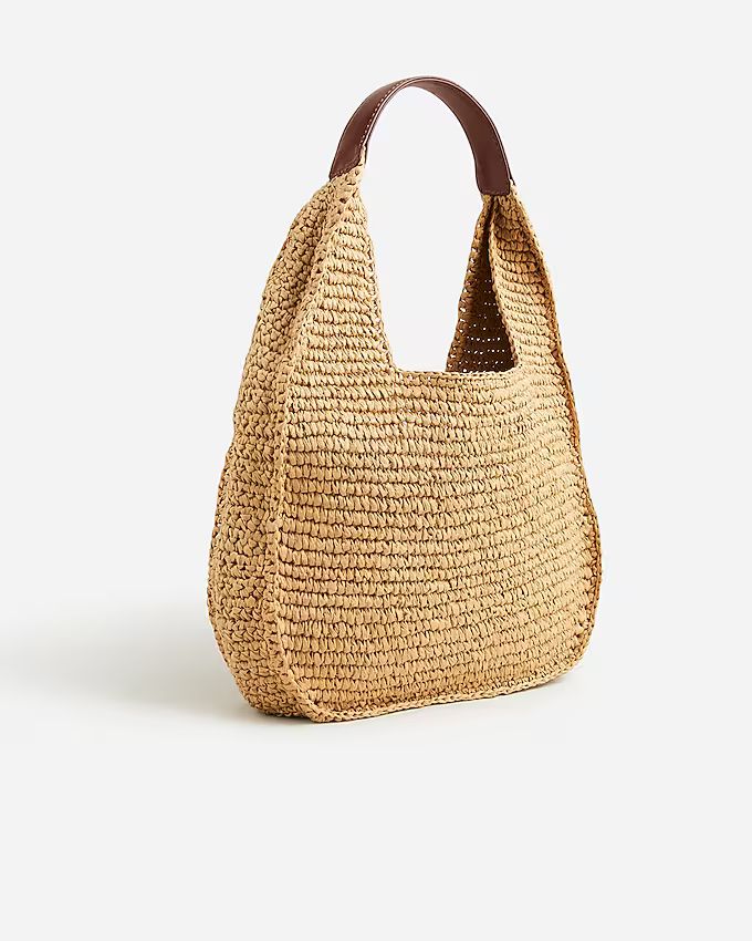 Small straw shoulder bag | J.Crew US