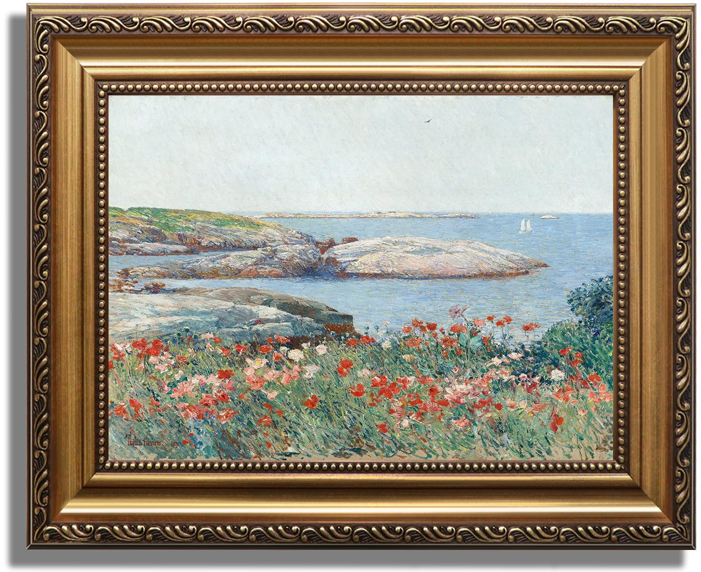 KBKBART Vintage Framed Wall Art for Living Room, Vintage French Coastal SeaScape Canvas Art Print... | Amazon (US)