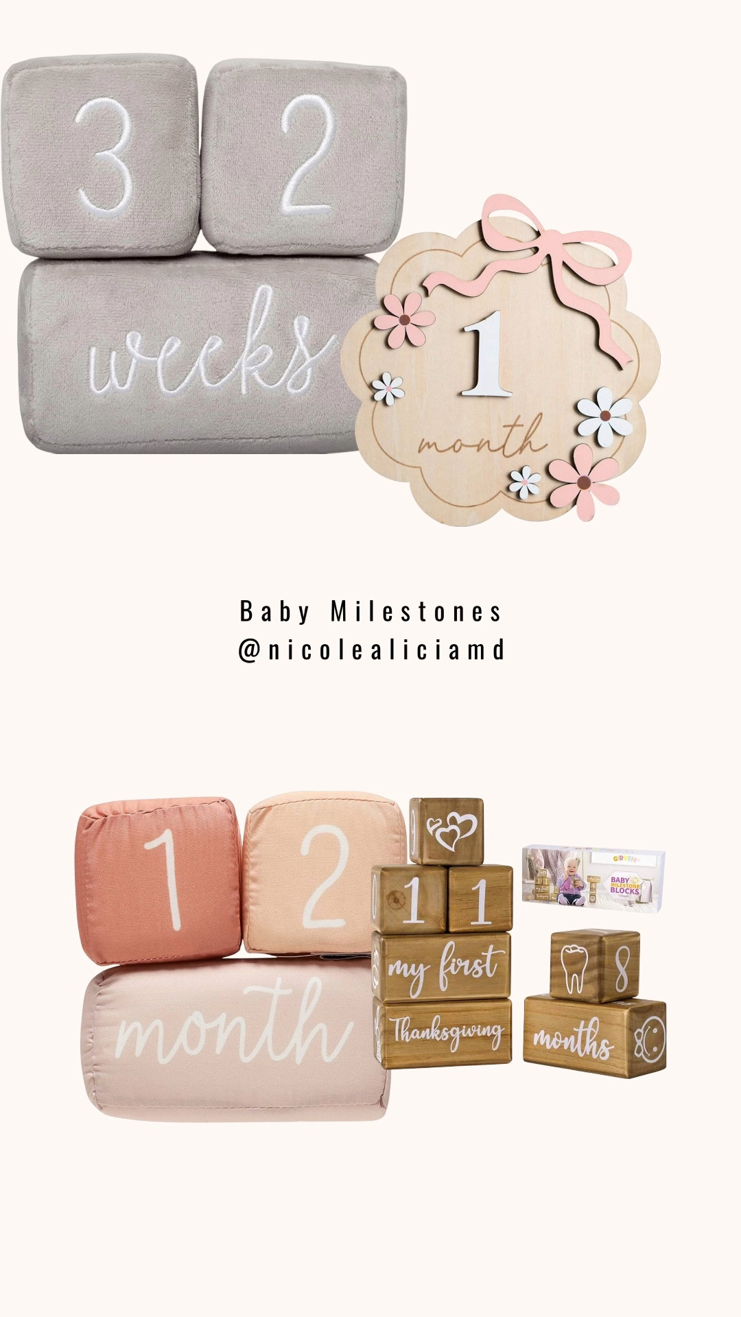 The cutest milestone blocks 

#LTKmomlife #LTKBaby