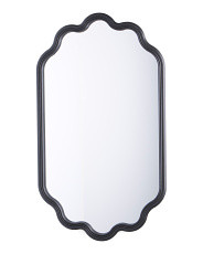 28x47 Wavy End Wood Wall Mirror | TJ Maxx
