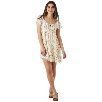 Juniors No Comment Elastic Waist Tier A-Line Dress - White - Boscov's | Boscov's Department Stores