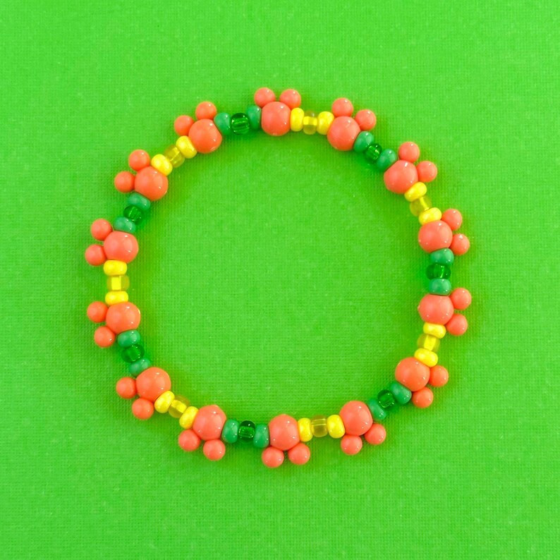 Orange Bird Mickey Bracelet, Stacking Stretch Bracelet, Beaded Bracelet - Etsy | Etsy (US)
