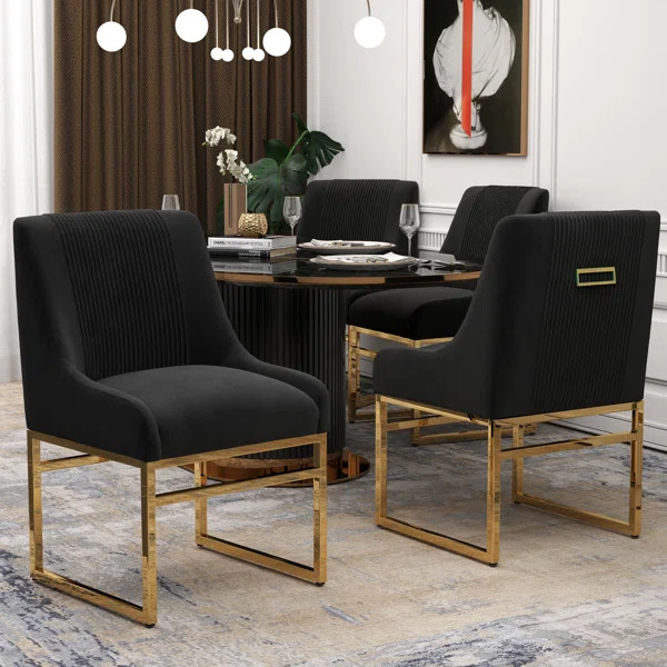 Zanthia Tufted Velvet Upholstered Side Chair | Wayfair North America