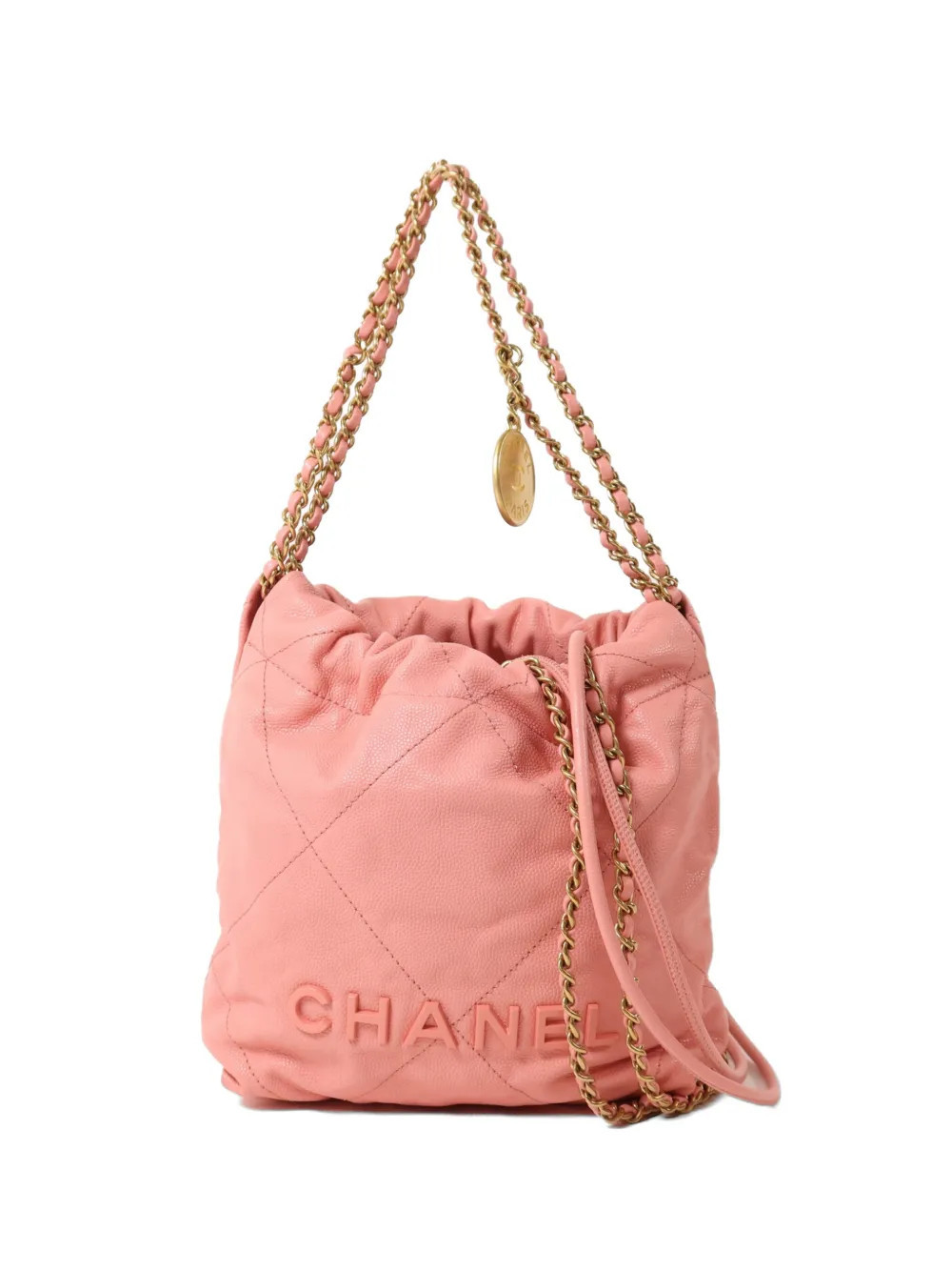 CHANEL Pre-Owned 22 Mini chain-strap shoulder bag - Pink | Farfetch Global