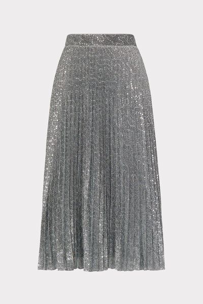 Rayla Pleated Sequins Skirt | MILLY
