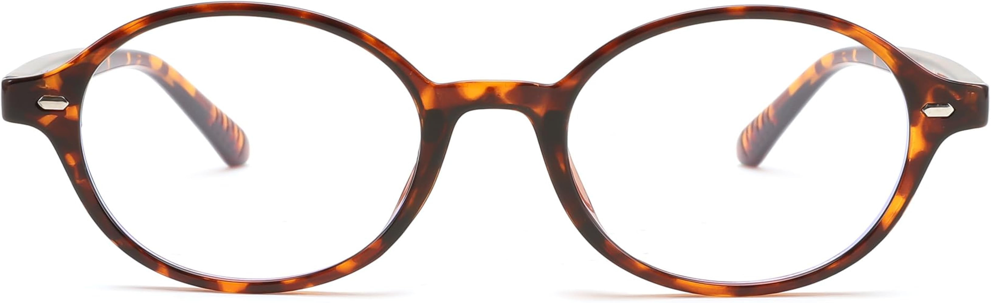 FEISEDY Vintage Oval Blue Light Glasses for Women Men Stylish Lightweight 90s Eyeglasses Fake Ner... | Amazon (US)