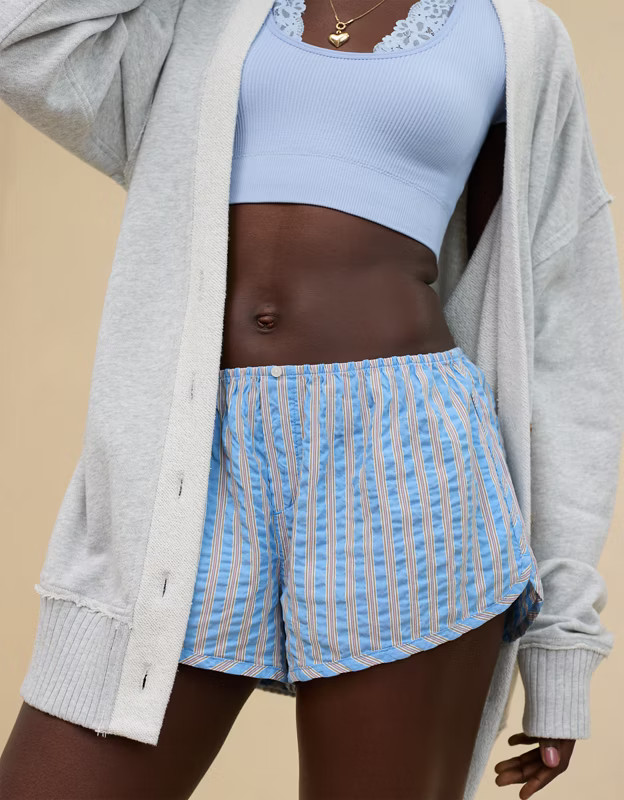 Aerie Off-Duty Seersucker Boxer | Aerie