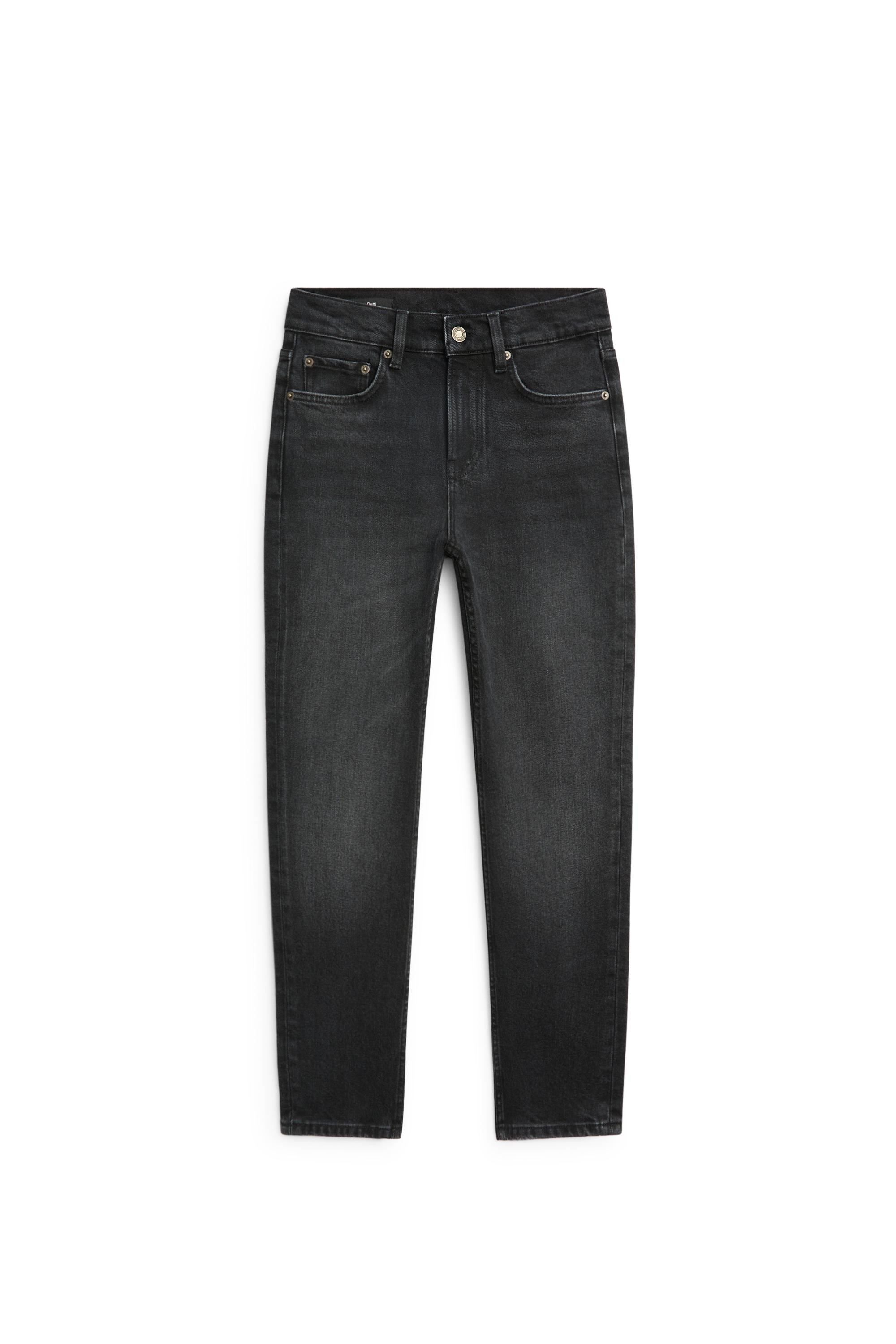 Mid-waist slim fit cropped jeans | Massimo Dutti UK