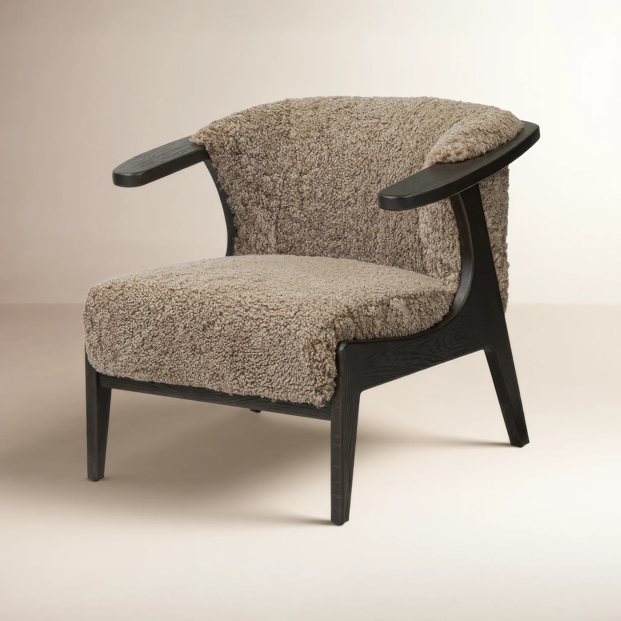 Fabian Chair-Cream Shearling | Wayfair North America