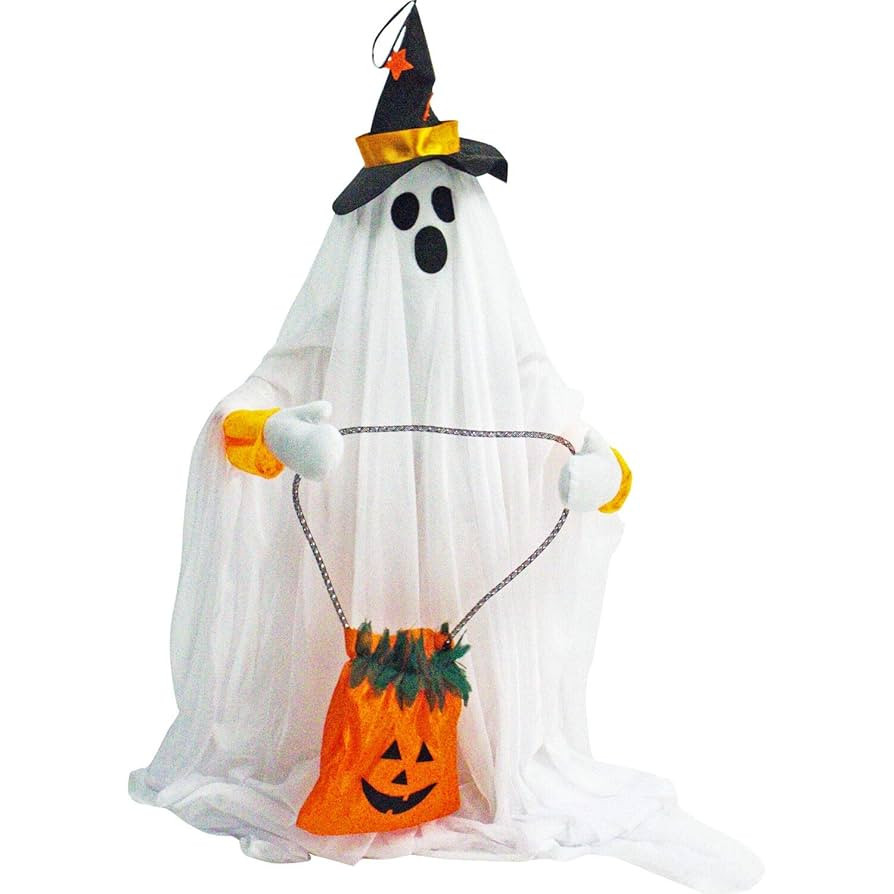 Haunted Hill Farm Friendly Ghost Halloween Animatronic with Touch Activated Lights and Music, Bat... | Amazon (US)