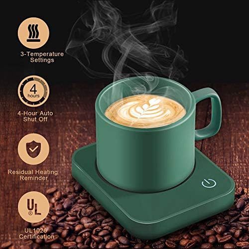 VOBAGA Coffee Mug Warmer, Electric Coffee Warmer for Desk with Auto Shut Off, 3 Temperature Setting  | Amazon (US)